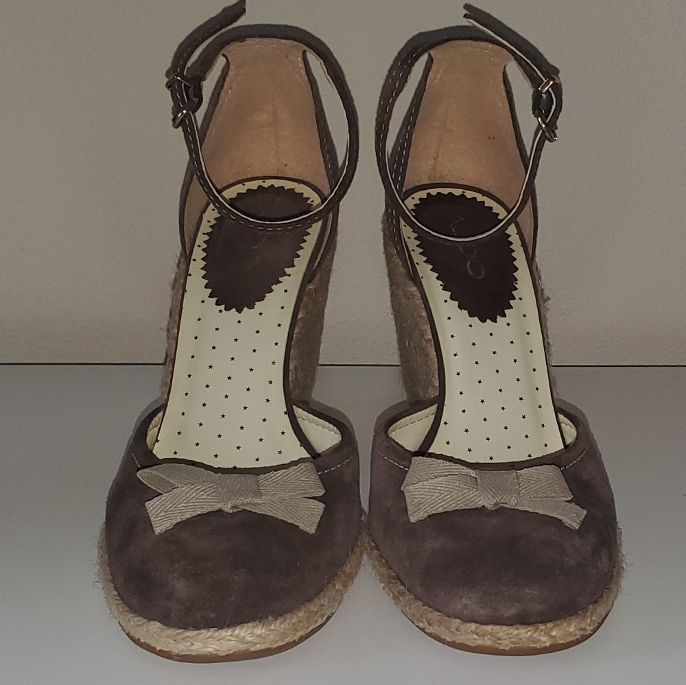 ALDO brown espadrille wedges Size 39 - Picture 3 of 6